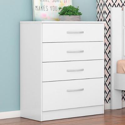 Kit Guarda Roupa Solteiro Wind 3 Portas de Giro 2 Gavetas Branco com Cômoda Astral