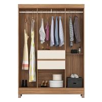 Kit Guarda Roupa Solteiro 6 Portas Ecom Ii Cômoda Astral Amêndola Touch Off White - 5