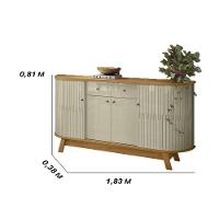 Buffet 4 Portas 2 Gavetas Mônaco Cumaru Opala - 2