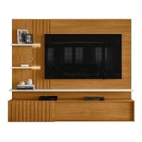 Painel Bancada Suspensa Com Led 3 Portas Atena Cinamomo Off White - 7