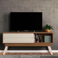 Rack Bancada Foz 1.5 2 Portas Pé Palito Tv Até 65 Polegadas Naturale/off White - 2