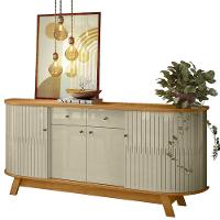 Buffet Aparador 4 Portas E 2 Gavetas 100% Mdp Mônica Cumaru/opala - 1