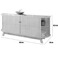 Buffet Aparador 4 Portas E 2 Gavetas 100% Mdp Mônica Cumaru/opala - 2