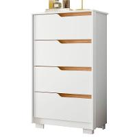 Cômoda 4 Gavetas Usinadas Flex Sara Branco/freijó - 1