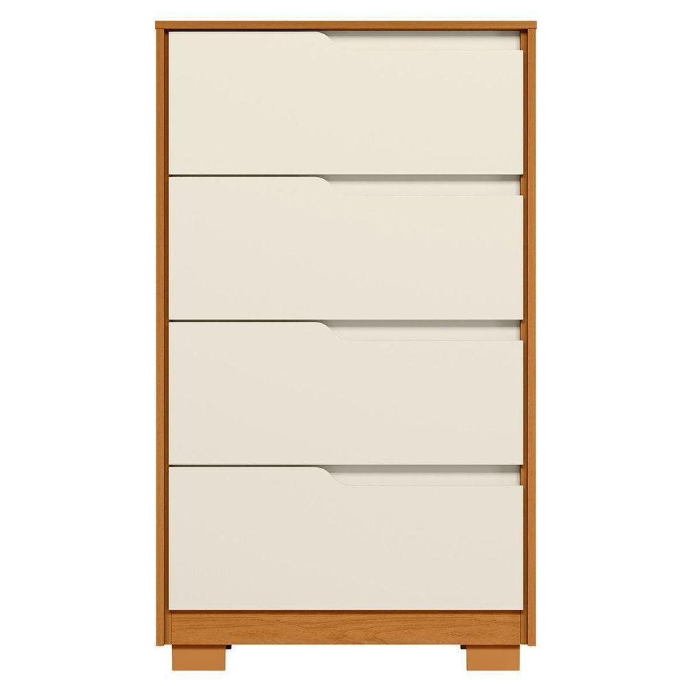 Cômoda 4 Gavetas Usinadas Flex Sara Cinamomo/off White - 7