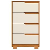 Cômoda 4 Gavetas Usinadas Flex Sara Cinamomo/off White - 8