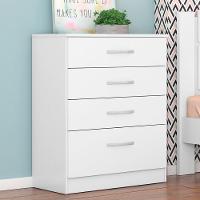 Kit Guarda Roupa Solteiro 4 Portas Lótus Cômoda Astral Branco - 2