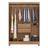 Kit Guarda Roupa Solteiro 6 Portas Ecom Ii Cômoda Atria Amêndola Touch - 8