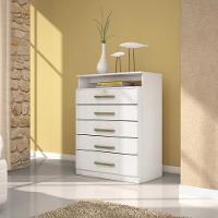 Kit Guarda Roupa Solteiro 6 Portas Ecom Ii Cômoda Triunfo Branco - 2