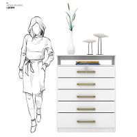 Kit Guarda Roupa Solteiro 6 Portas Ecom Ii Cômoda Triunfo Branco - 9