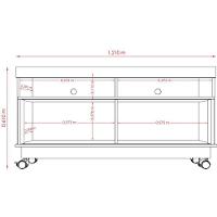 Rack Bancada Abel 1 Porta De Correr Para Tv De 50 Polegadas Cinamomo/off White