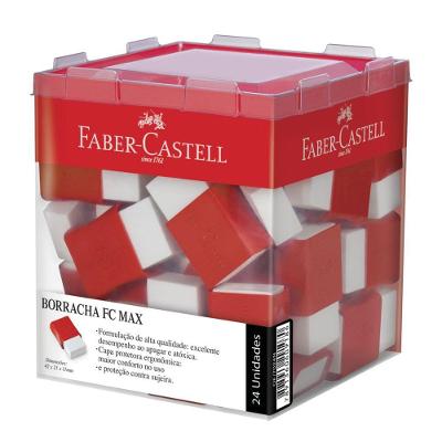 Caixa Borracha Faber Castell Fc Max - Branca C- 24 Unidades