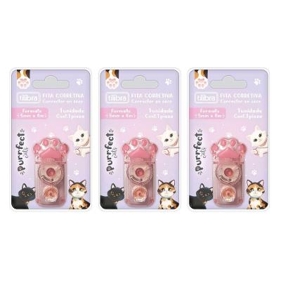 Kit Fita Corretiva Purrfect Cats Tilibra - 6mx5mm C- 3 Unidades