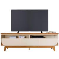 Rack Bancada Serena 3 Gavetas Para Tv De 75 Polegadas Cinamomo/off White - 1