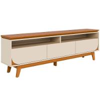 Rack Bancada Serena 3 Gavetas Para Tv De 75 Polegadas Cinamomo/off White - 2