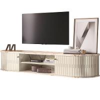 Rack Suspenso 2 Portas Faro Para Tv De 75 Polegadas Calacata/off White - 1