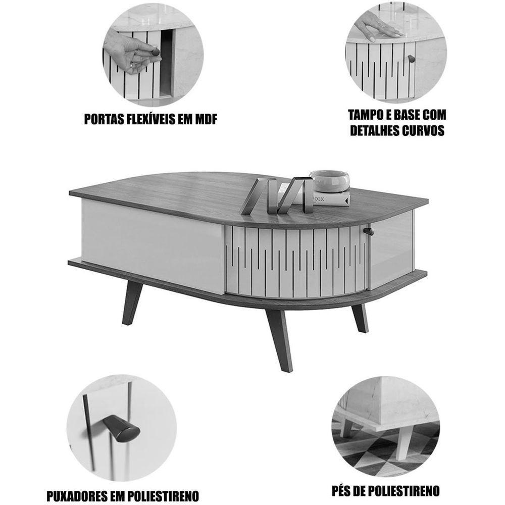 Kit Aparador Histórico E Mesa De Centro índia Cumaru/opala - 5