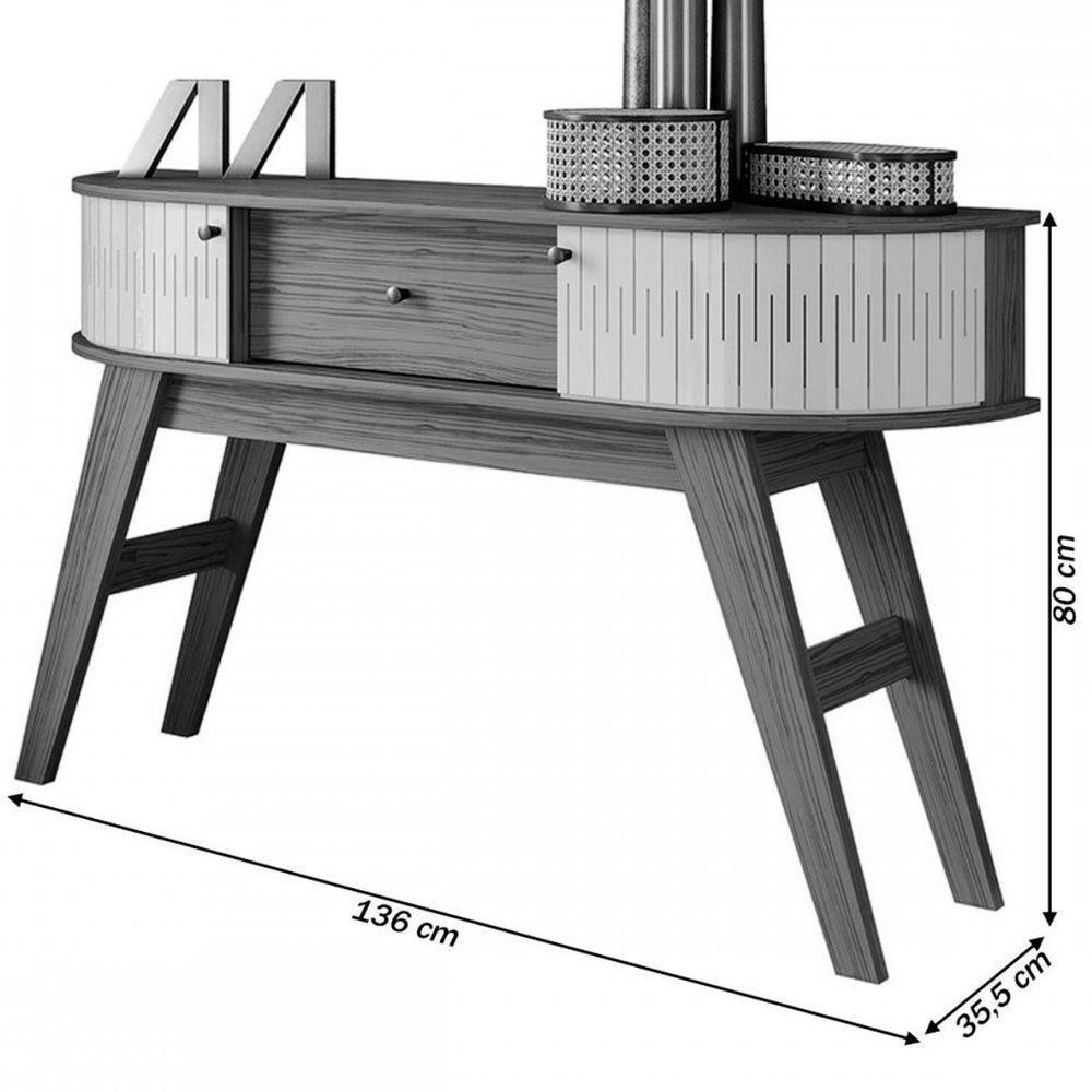 Kit Aparador Histórico E Mesa De Centro índia Cumaru/opala - 8