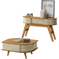 Kit Aparador Histórico E Mesa De Centro índia Cumaru/opala - 1