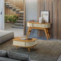 Kit Aparador Histórico E Mesa De Centro índia Cumaru/opala - 2