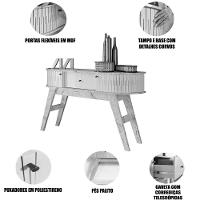 Kit Aparador Histórico E Mesa De Centro índia Cumaru/opala - 9