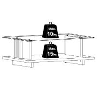 Kit Aparador Para Sala E Mesa De Centro Tampo De Vidro Foz Cumaru/opala - 7