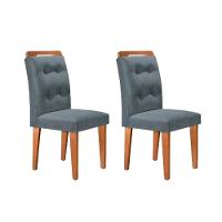 Sala De Jantar Completa Luna C- Tampo Vidro Canto Curvo 180x90cm E 6 Cadeiras Imperatriz Imbuia-grafite - Suede Creme - Rufato - 3