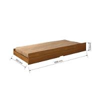 Cama Solteiro Pérola C/ Auxiliar Cinamomo/off White - Conquista