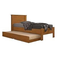 Cama Solteiro Pérola C/ Auxiliar Cinamomo/off White - Conquista - 6