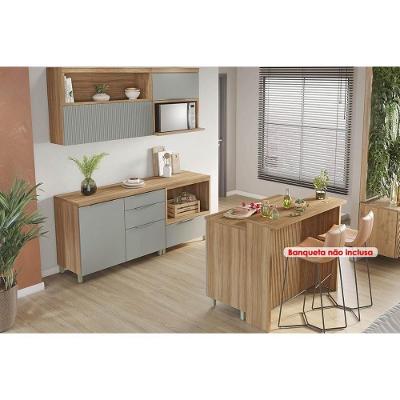 Kit Cozinha Completa Marquesa 4 Portas 4 Gavetas MDF 120cm Verde Fosco