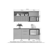 Kit Cozinha Modulada 6 Peças Marquesa 2aéreos+3balcões+1ilha C6p02 Nature Verde - 7