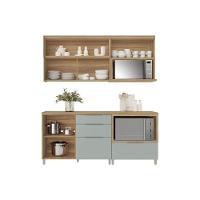 Kit Cozinha Modulada 6 Peças Marquesa 2aéreos+3balcões+1ilha C6p02 Nature Verde - 8