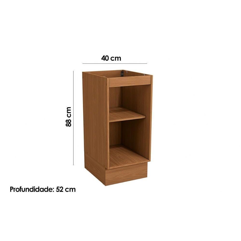 Módulos De Cozinha Kappesberg Ciela Balcão Ciela R622 C- 1 Porta S- Tampo 40cm Canela-kappesberg - 3