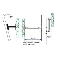 Suporte Articulado 3 Movimentos Para Smart Tv 55 Polegadas - 2