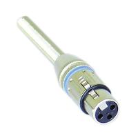 Conector Canon Femea Csr Q-7bl Niquel Azul Com Mola - 1