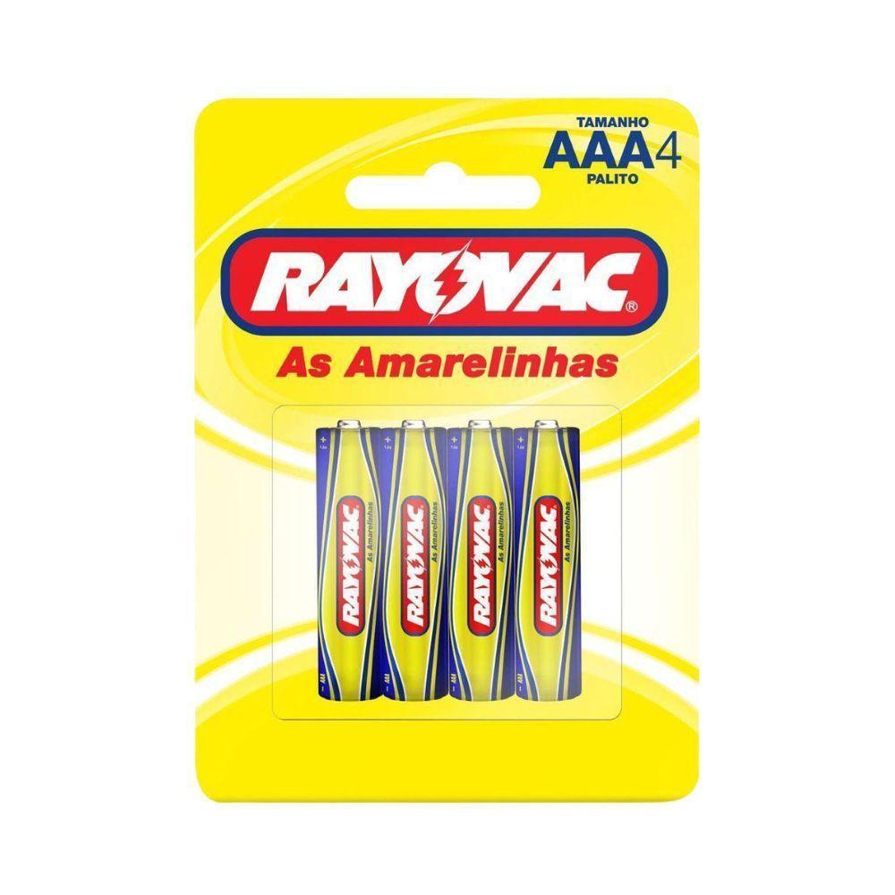 Pilha Rayovac Amarelinha 10307 Aaa Pequena Com 4 Unidades - 1