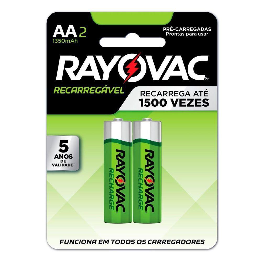 Pilha Recarregavel Eco Aa Com 2 1350mah 55802 - 1