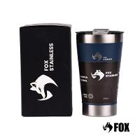 Copo Térmico Fox Stainless Quente E Frio Com Tampa 473ml Azul - 3