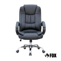 Cadeira De Escritório Presidente Base Cromada Com Rodinha Fox Racer Preta Ut-c300 - 5