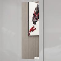 Guarda Roupa Roupeiro Dubai 3 Portas De Correr Com Espelho Central 3 Gavetas Carioca Cinamomo Off White - 2