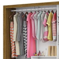 Guarda Roupa Roupeiro Santiago Plus 3 Portas De Correr Com Espelho Central 3 Gavetas Carioca Cinamomo - 2