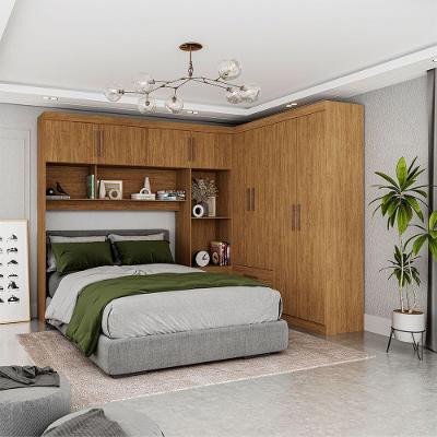 Guarda Roupa Casal Modulado Hercules 8 Portas 4 Gavetas Cinamomo MDP Carioca Móveis