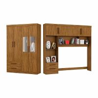 Guarda Roupa Casal Modulado 4 Portas Hércules 4 Portas e 4 Gavetas com Espelho Cinamomo - 2