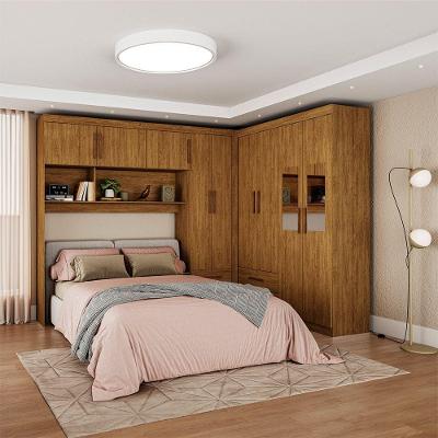 Guarda Roupa Casal Modulado 5 Portas Hercules 4 Portas 4 Gavetas com Espelho Cinamomo