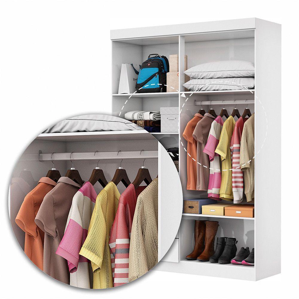 Guarda Roupa Casal Modulado 5 Portas Hercules 4 Portas 4 Gavetas Branco - 3