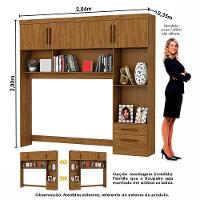 Guarda Roupa Casal Modulado 4 Portas com Cama Hércules 4 Portas e 4 Gavetas com Espelho Cinamomo - 3