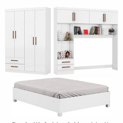 Guarda Roupa Casal Modulado Hercules 8 Portas 4 Gavetas Branco MDP Carioca Móveis
