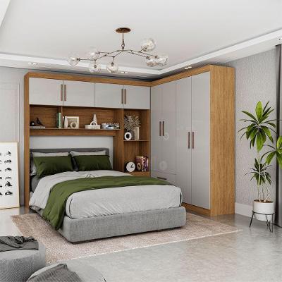Guarda Roupa Casal Modulado 4 Portas Hercules 4 Portas 4 Gavetas Cinamomo com Off White