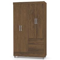 Guarda Roupa Solteiro Ideal Plus 4 Portas Imbuia Rústico Vr - 1