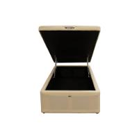 Cama Box Baú Castor Solteiro Vellus Bege 120x203x35cm - 5